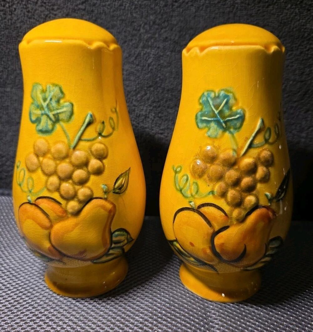 large california pottery salt and pepper shakers 6" Tall